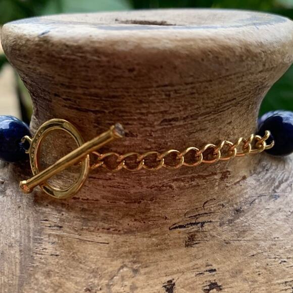 MLD Gold and Lapis Necklace - Picture 4 of 4